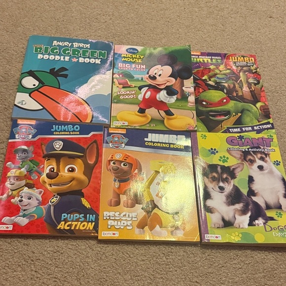 Nickelodeon Other - Nickelodeon and Disney Jumbo Coloring Book Set